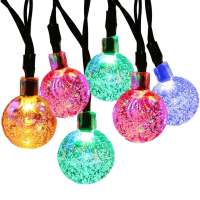 Holiday Outdoor Solar Crystal  Bubble Ball 30LED String Light 4.5m For Christmas Wedding Party Street  Garden Decoration